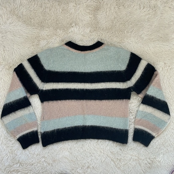 Ba&sh lady pullover Alpaca striped sweater made in Italy  - size 0 - Picture 5 of 10
